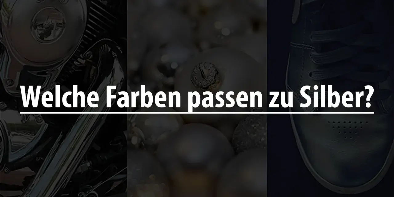 Welche Farben passen zu Silber? Ein Motorrad, Weihnachtsdeko und ein Sneaker zeigen die Vielseitigkeit von Silber.
